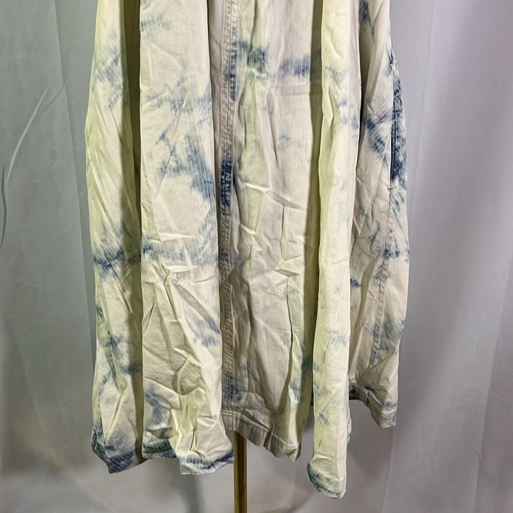 NWT Anthropologie Holding Horses Bleached Tie Dye Denim Swing Dress - Picture 8 of 16